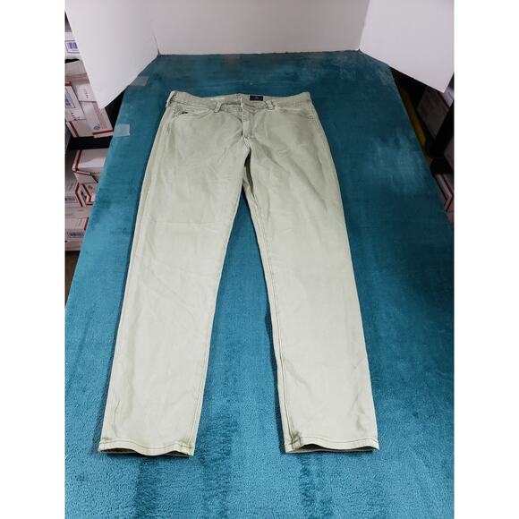 Adriano Goldschmied Jeans Size 28 Womens Green Mid Rise Crop Cigarette USA - Picture 1 of 13
